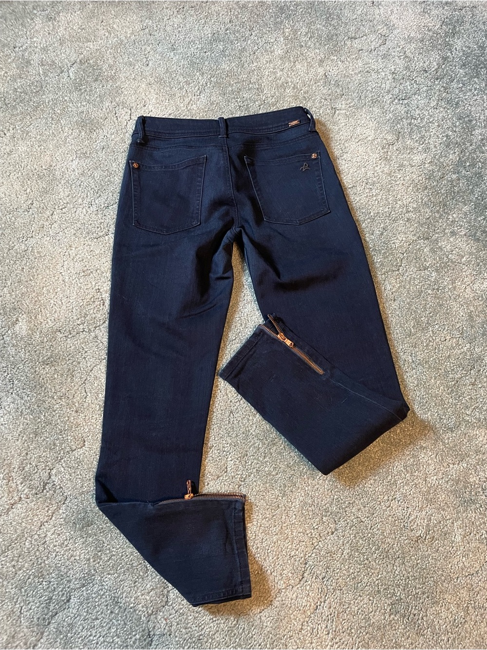 DL1961 Florence Cropped Skinny Jeans in Dark Navy